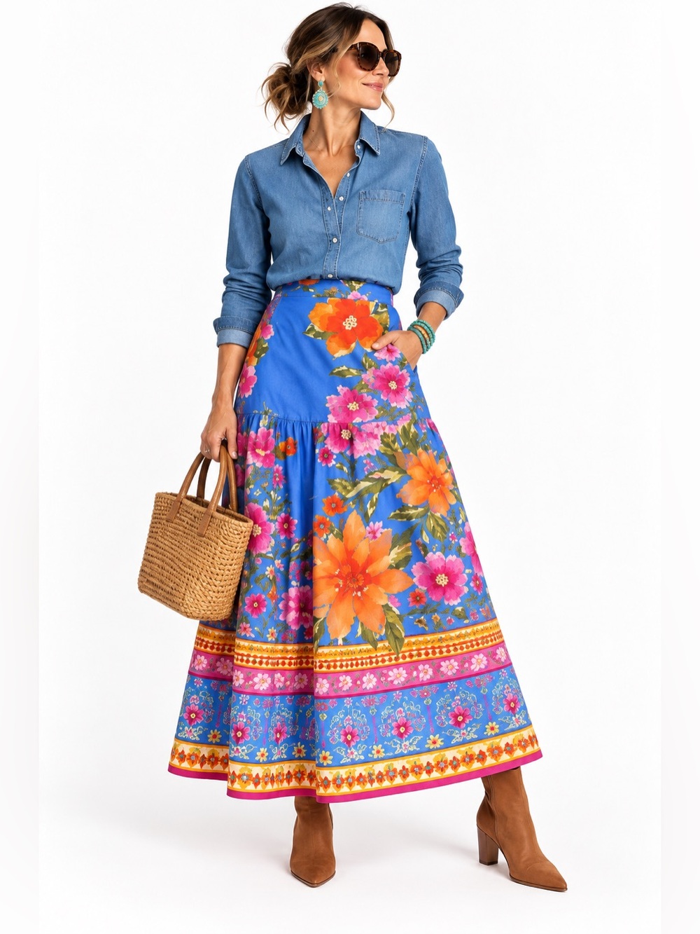 NWT Maude Vivante ADA Skirt – Capri Blossom